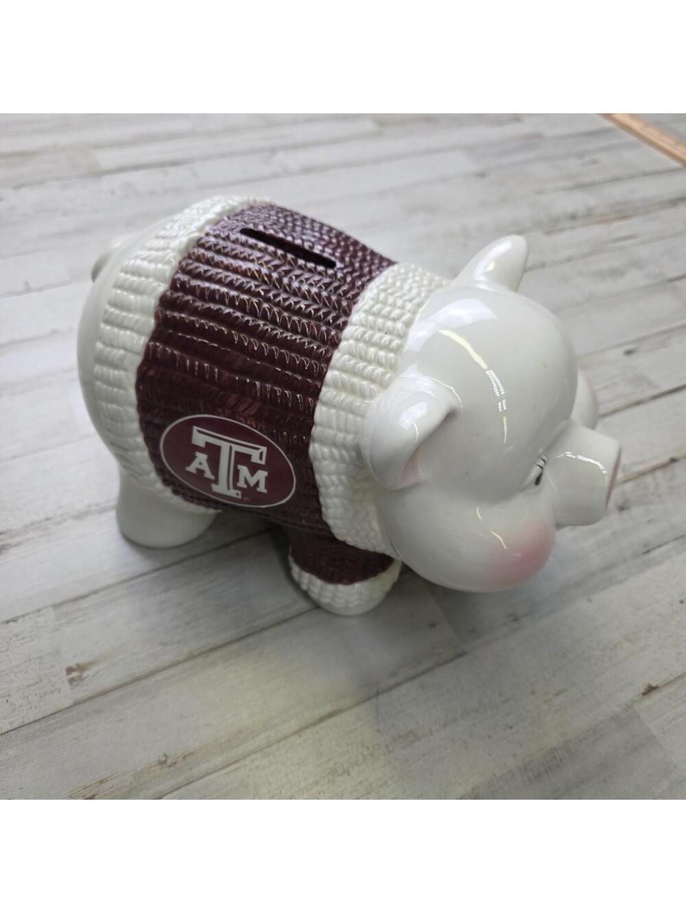 Texas A&M Aggies Large Piggy Bank - The Memory Company Fan Gift Savings